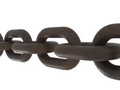 Simple Steel Chain model 3D model