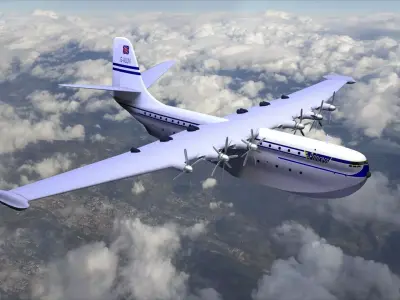 Saro Princess flyingboat 2 3D model