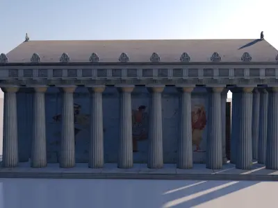 Greek doric temple 3D model