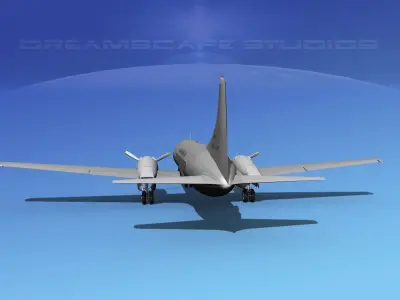 Convair CV-340 Air Berlin 3D model