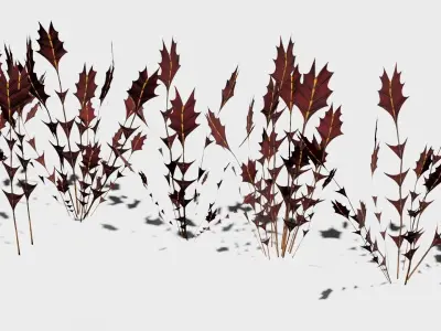 Glowing alien herbs 3 Low-poly 3D model