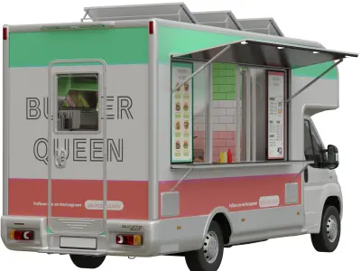 Food Truck Fiat Ducato 3D model