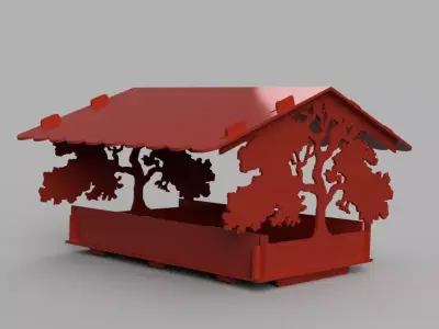 Decorative Tree Bird Feeder Free 3D print model