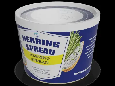 Herrings and herring products Herring Spread Low-poly 3D model