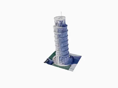 Tower of Pisa Low-poly 3D model
