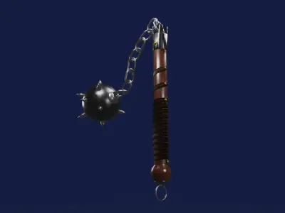 Morgenstern 3D model pen with chain 3D model