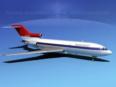 Boeing 727-100 Northwest 1 3D model