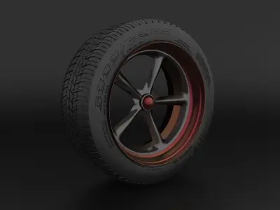 Hot rod rims-tuning Free 3D model