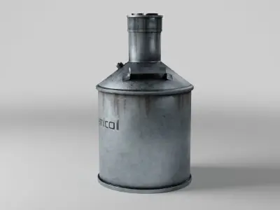 Chemical Gas Land mine Low Poly 3D Model Low-poly 3D model