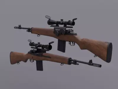 M1A Springfield Rifle Free 3D model