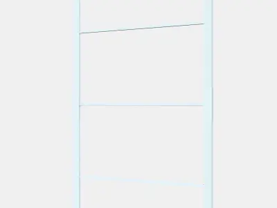 SKYTTA Sliding door frame 2 Low-poly 3D model