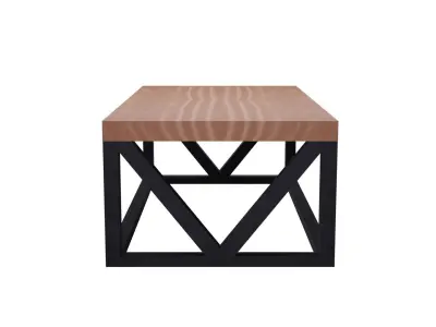 Wood Coffee Table Free low-poly 3D model