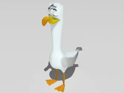 Goofy seagull 3D model