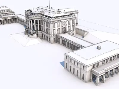 The White House Complex Washington Landmark 3D model