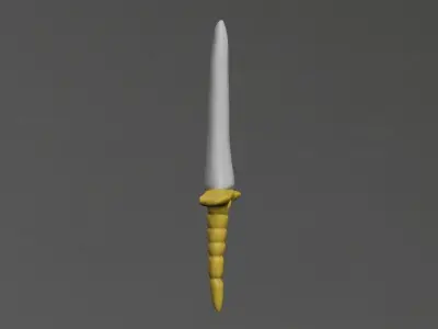 Gold Blade Low-poly 3D model