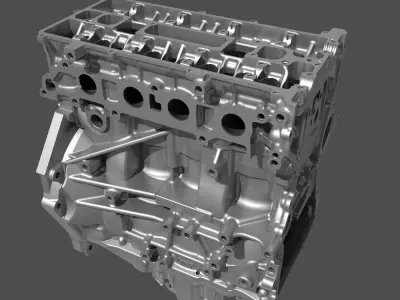 4 Cylinder Engine Block 02 3D model