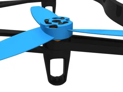 Parrot Bebop Drone 3D Model Blue 3D model