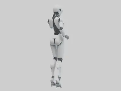 Robot version of a dancer model Low-poly 3D model