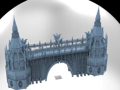 Crystal Snake mountain Bridge 1 3D model