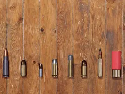 Bullets Pack 1 - Mixed Caliber Ammo Free low-poly 3D model