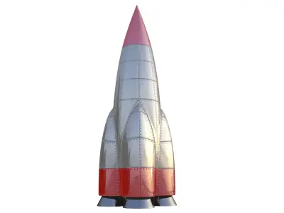 Retro Rocket 3D model