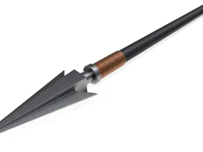 plastic arrow with metal end 3D model