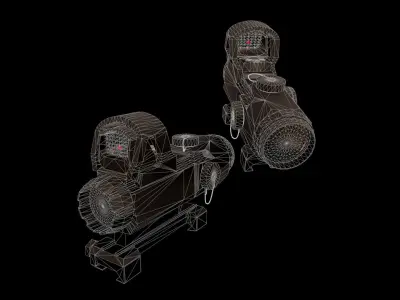 Leupold HAMR With Deltapoint 2 aimpoint Low-poly 3D model