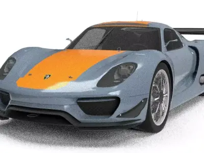 Porsche 918 RSR Free 3D model