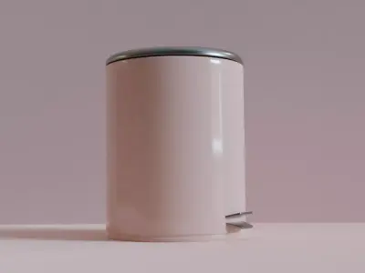 Bathroom Pedal Trash Bin Free 3D model