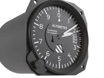 Aircraft Altimeter 3D model