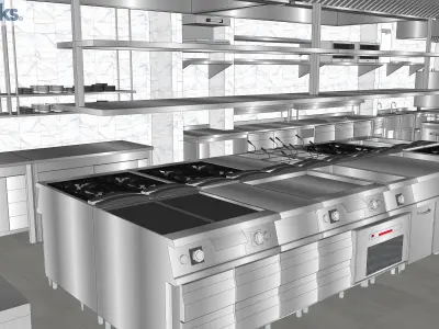 Commercial Industrial Kitchen Project 3D model