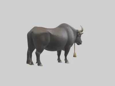 Gaur grazing model 3D model