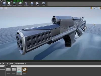 Futuristic Weapon Low Poly Free low-poly 3D model