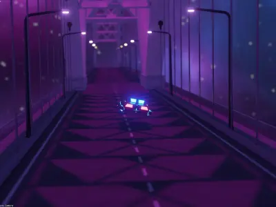 flying car Low-poly 3D model