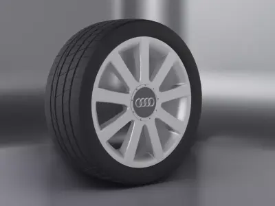Audi A4 B7 rims Low-poly 3D model