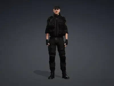 SWAT Commando Character 3D model
