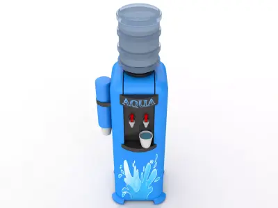 Whimsical Water Fountain Low-poly 3D model
