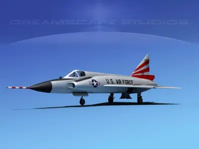 Convair F-102 Delta Dagger NM ANG 3D model