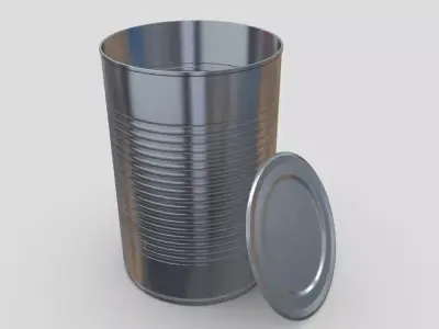CC0 - Tin Can 4 Open Free low-poly 3D model
