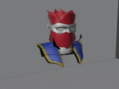 Rose helmet  Low-poly 3D model