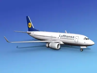 Boeing 737-700ER Lufthansa 3D model