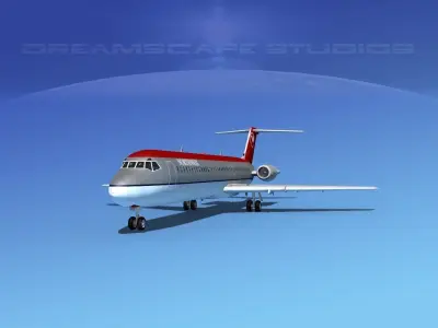 Douglas DC-9-40 Northwest Airlines 3D model