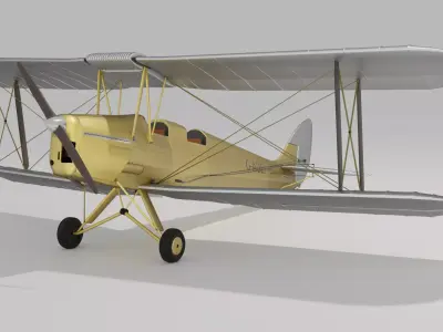 De Havilland Tigermoth 3D model