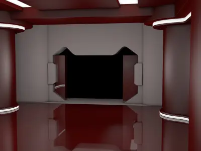 Sci Fi Corridor 3D model 184