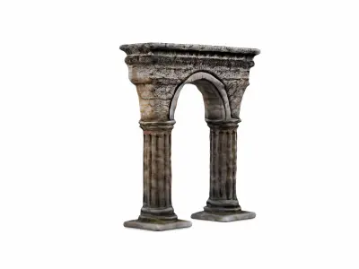 Marbled Elegance A Classic Stone Archway 3D Model 3D model
