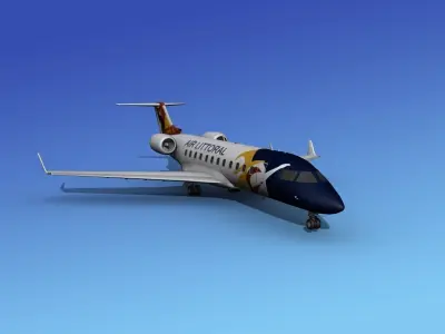 Canadair CRJ100 Air Littoral 3D model
