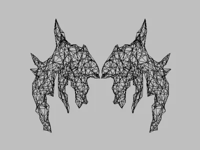 ice wing Low-poly 3D model