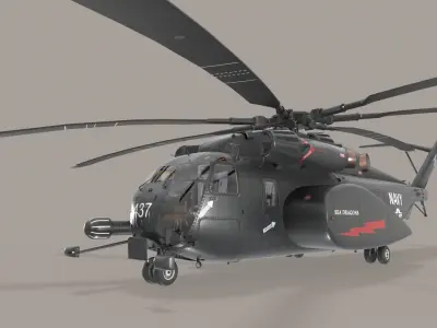 MH-53E Sea Dragons US Navy Low-poly 3D model