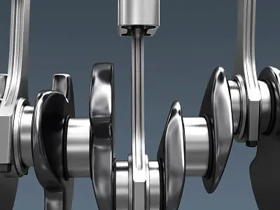 Animated L4 Engine Cylinders 3D model