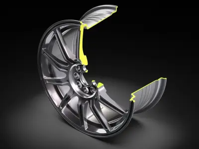 BBS Impreza WRX STI Wheel 3D model